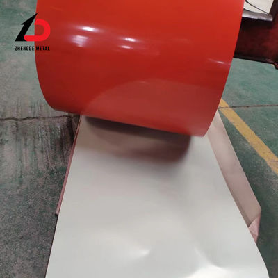 Prepainted PPGI Steel Coil Decoiling 0.5mm PVDF / HDP / SMP / PE / PU