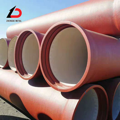 Customized Size ISO2531 Cement Lined Ductile Cast Iron Pipes K9 for Potable Water