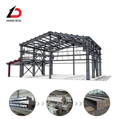 Hot Rolled Prefab Steel Frame Structure Customized Pre Fabricated Warehouse
