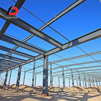 Hot Rolled Prefab Steel Frame Structure Customized Pre Fabricated Warehouse