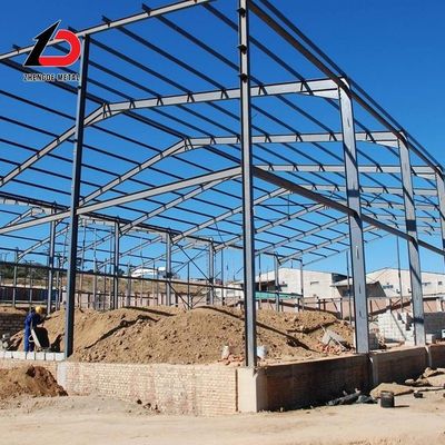 Hot Rolled Prefab Steel Frame Structure Customized Pre Fabricated Warehouse