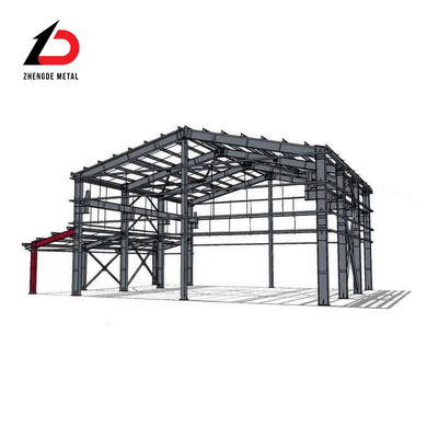 Wear Resistance Steel Frame Structure Prefabricated Metal Workshop Galvanized