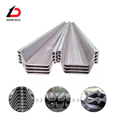AISI Standard 400 X 100 Carbon Steel Sheet Piles Cold Formed  U Z Type