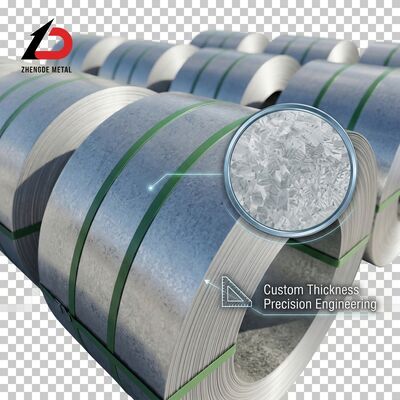 DX51D+Z Structural Galvanized Steel Coil 1000-1250mm Width 195-420MPa Yield Strength