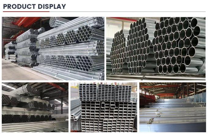 Diameter 100mm 50mm Galvanized Steel Pipe Hot DIP Dx51d Z275 Z100 Z80 7